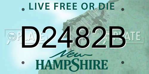 D2482B New Hampshire License Plate