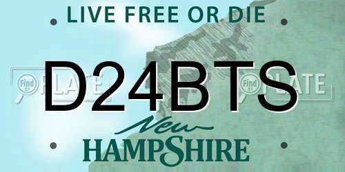 D24BTS New Hampshire License Plate