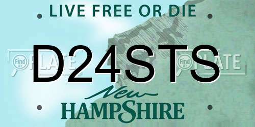 D24STS New Hampshire License Plate