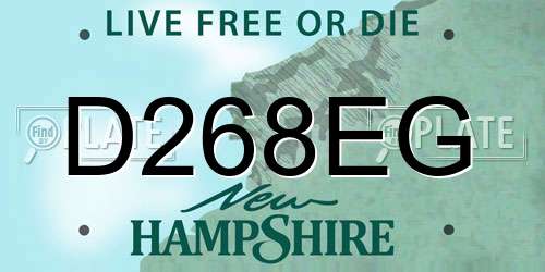 D268EG New Hampshire License Plate
