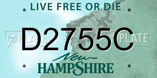 D2755C New Hampshire License Plate