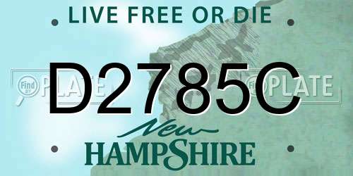 D2785C New Hampshire License Plate