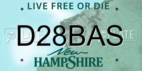 D28BAS New Hampshire License Plate