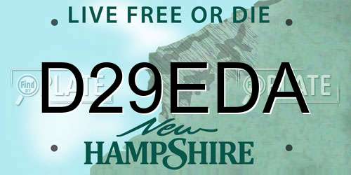 D29EDA New Hampshire License Plate