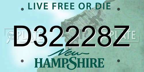 D32228Z New Hampshire License Plate