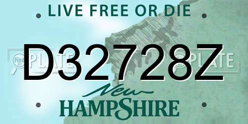 D32728Z New Hampshire License Plate