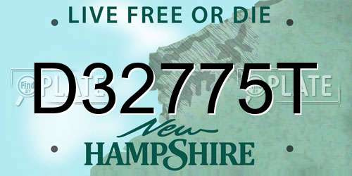 D32775T New Hampshire License Plate