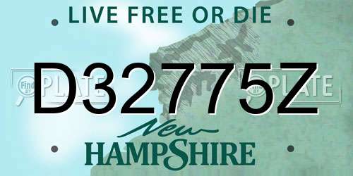 D32775Z New Hampshire License Plate