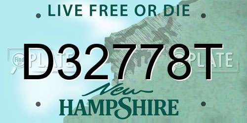 D32778T New Hampshire License Plate