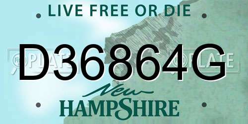 D36864G New Hampshire License Plate