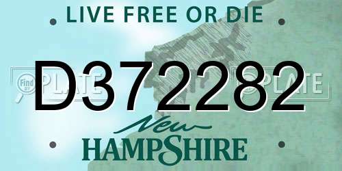 D372282 New Hampshire License Plate