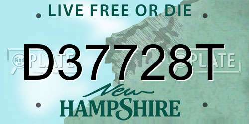 D37728T New Hampshire License Plate