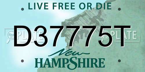 D37775T New Hampshire License Plate