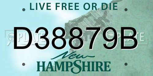 D38879B New Hampshire License Plate