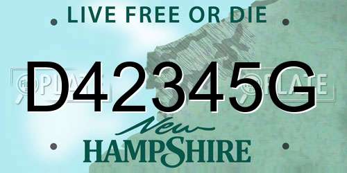 D42345G New Hampshire License Plate