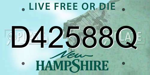 D42588Q New Hampshire License Plate