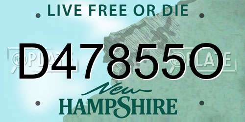 D47855O New Hampshire License Plate