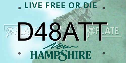 D48ATT New Hampshire License Plate