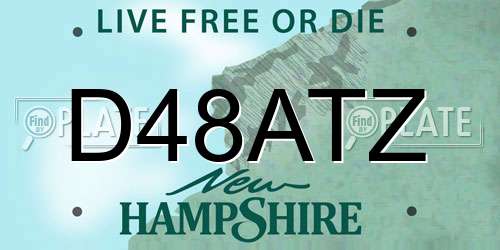 D48ATZ New Hampshire License Plate