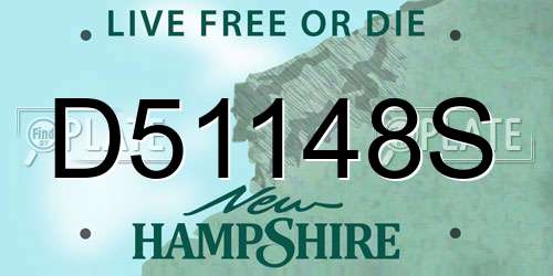 D51148S New Hampshire License Plate