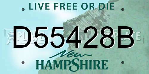 D55428B New Hampshire License Plate
