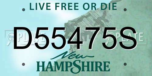 D55475S New Hampshire License Plate