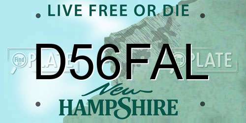 D56FAL New Hampshire License Plate