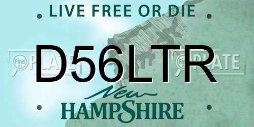 D56LTR New Hampshire License Plate
