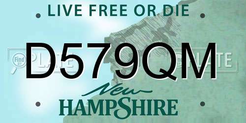 D579QM New Hampshire License Plate