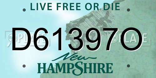 D61397O New Hampshire License Plate