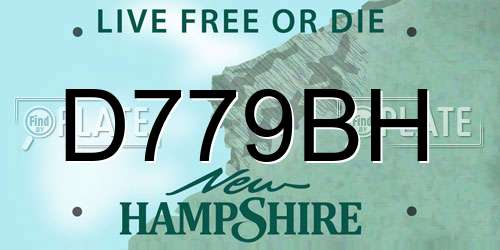 D779BH New Hampshire License Plate