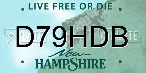 D79HDB New Hampshire License Plate