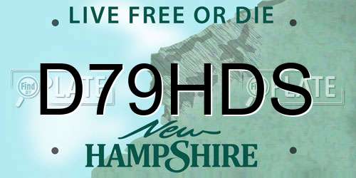 D79HDS New Hampshire License Plate