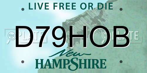 D79HOB New Hampshire License Plate