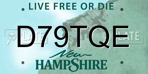 D79TQE New Hampshire License Plate