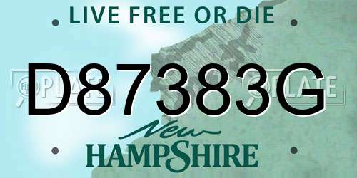 D87383G New Hampshire License Plate