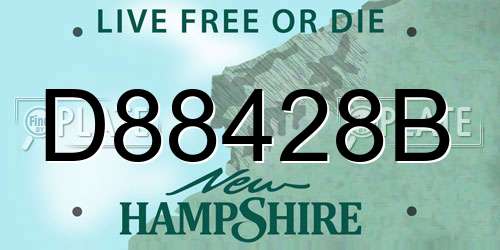 D88428B New Hampshire License Plate