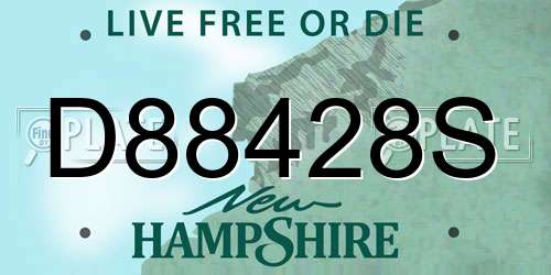 D88428S New Hampshire License Plate