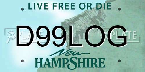 D99LOG New Hampshire License Plate