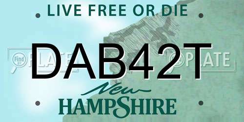 DAB42T New Hampshire License Plate