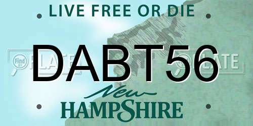 DABT56 New Hampshire License Plate