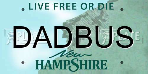 DADBUS New Hampshire License Plate