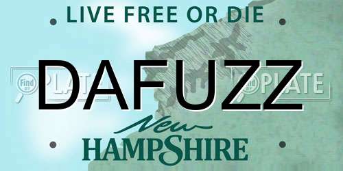 DAFUZZ New Hampshire License Plate