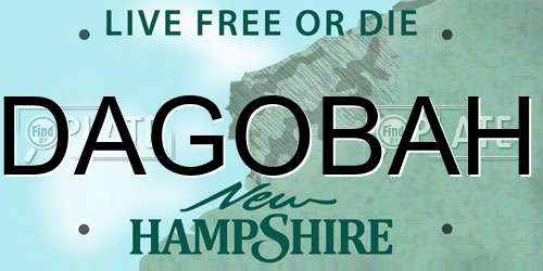 DAGOBAH New Hampshire License Plate
