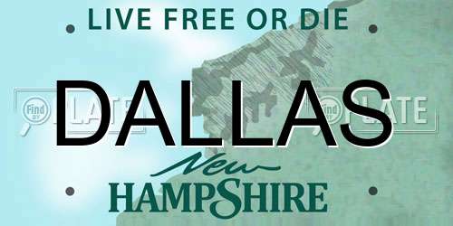 DALLAS New Hampshire License Plate