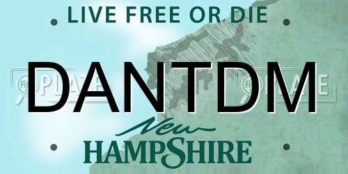 DANTDM New Hampshire License Plate