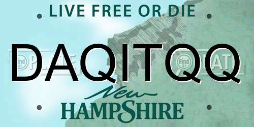 DAQITQQ New Hampshire License Plate