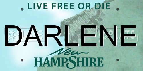 DARLENE New Hampshire License Plate