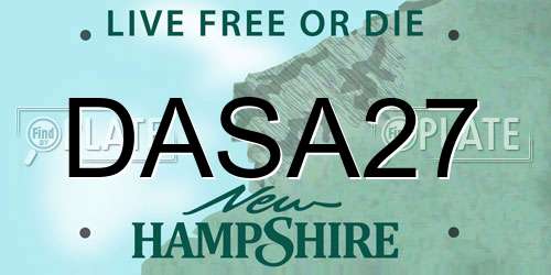 DASA27 New Hampshire License Plate