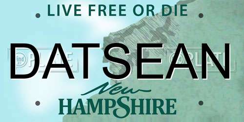 DATSEAN New Hampshire License Plate